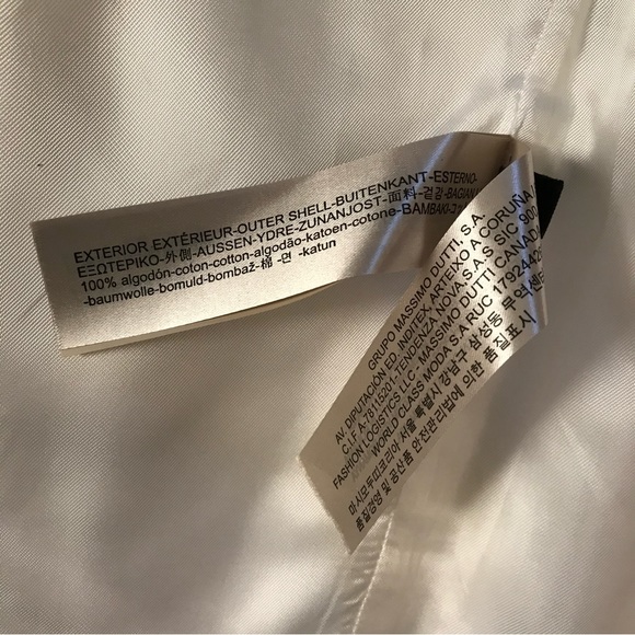 Massimo Dutti Cropped Oversized Blazer Jacket White 6 - Picture 16 of 16